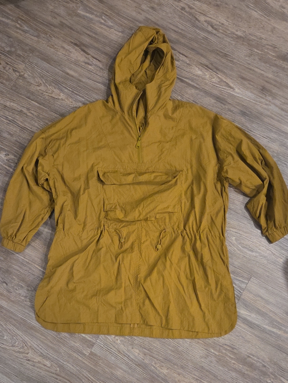 H&M Women's Hooded Utility Pullover in Mustard